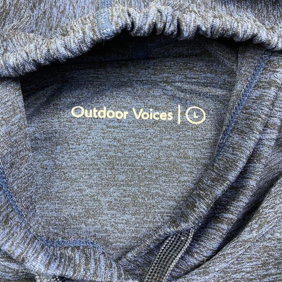 Outdoor Voices OV Men's EUC CloudKnit Soft Heather Blue Pullover Hoodie Large L - Picture 4 of 10